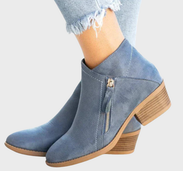 Cassiane | Women’s Ankle Boots | Side Zip & Low Heel