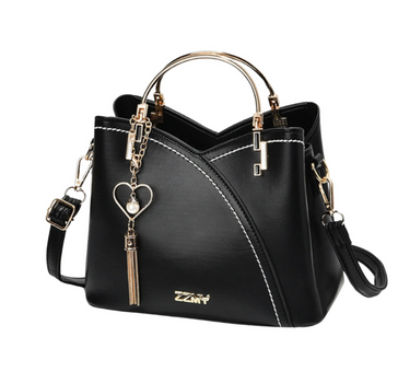 Black Women’s Structured Patchwork-Design Handbag