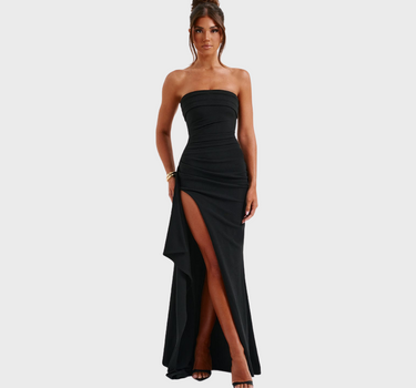 Ziporah | Women’s Elegant Black Dress | Maxi
