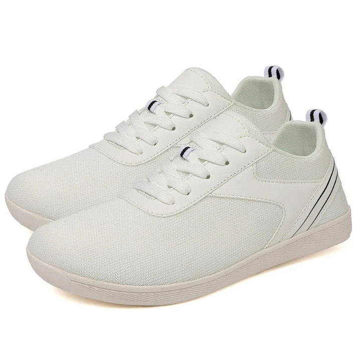 White Unisex Breathable Sole Lightweight Barefoot Shoes 