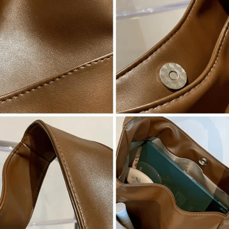 Women’s Brown Spacious Leather Shoulder Bag