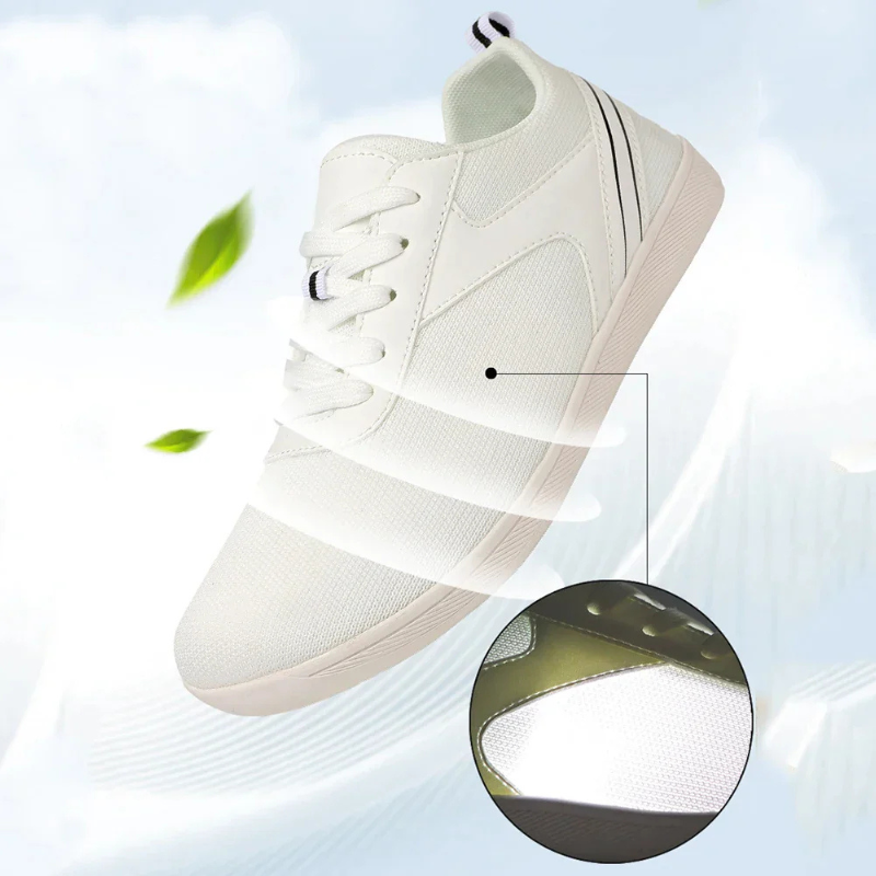 White Unisex Breathable Sole Lightweight Barefoot Shoes 
