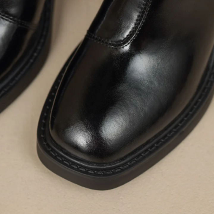 Black Women’s Modern Square Toe Ankle Boots 