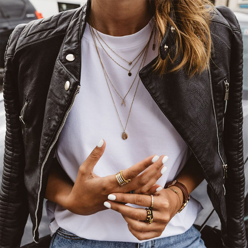 Women’s Elegant Everyday leather Jacket on model