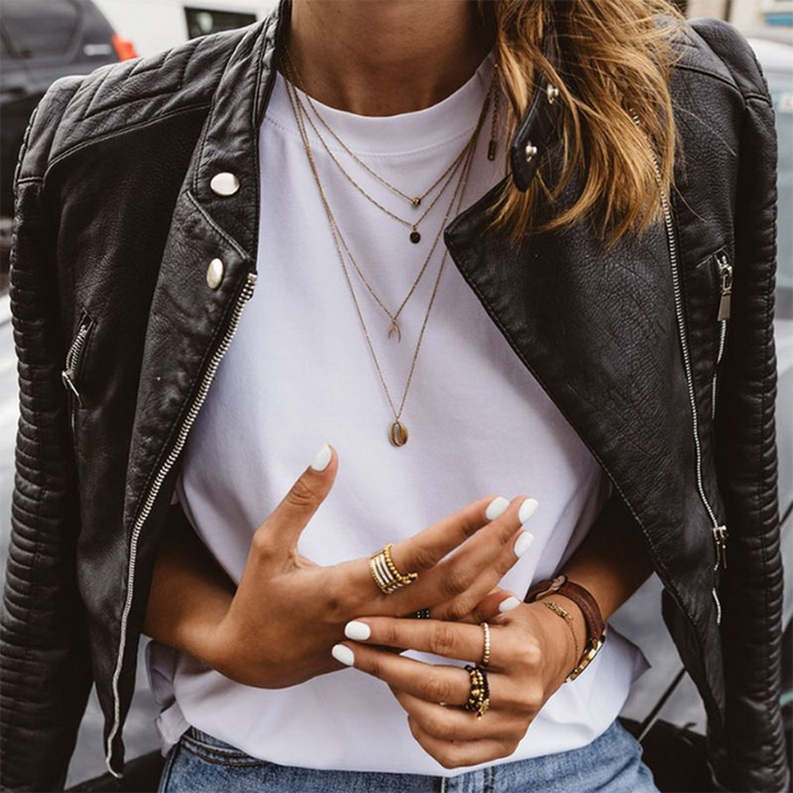 Women’s Elegant Everyday leather Jacket on model