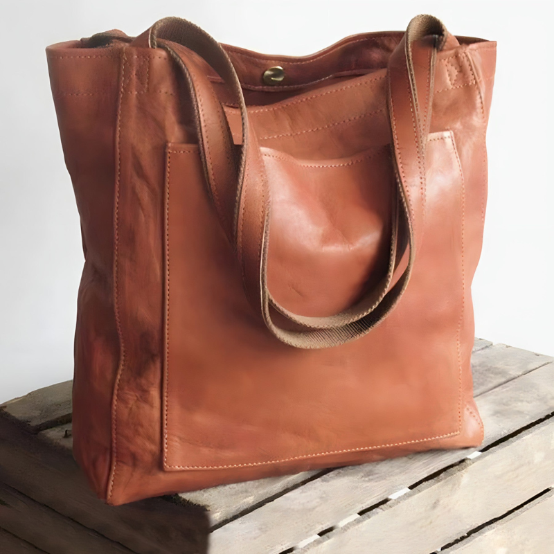 Brown Women’s Elegant Double Strap Handbag 