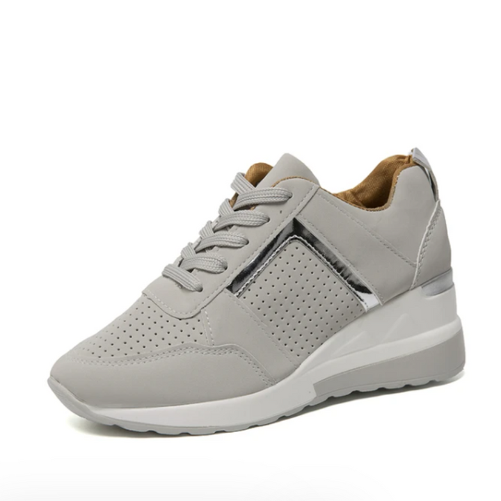 Gray Women’s Orthopedic Comfort Heel Sneakers 