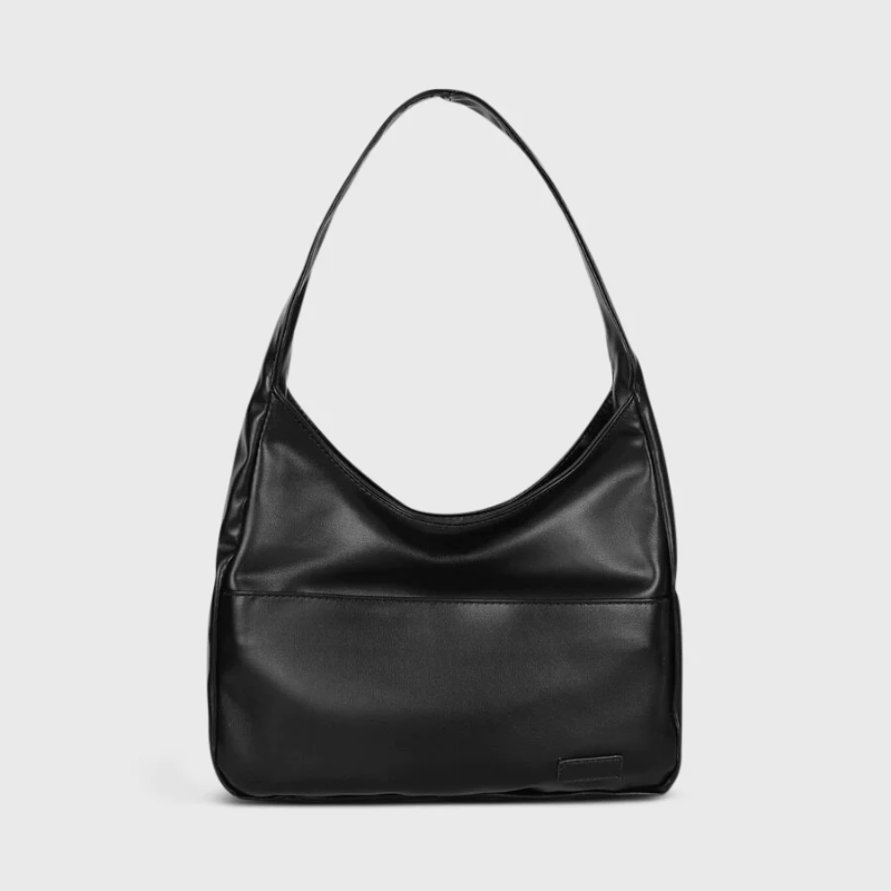 Women’s Black Spacious Leather Shoulder Bag