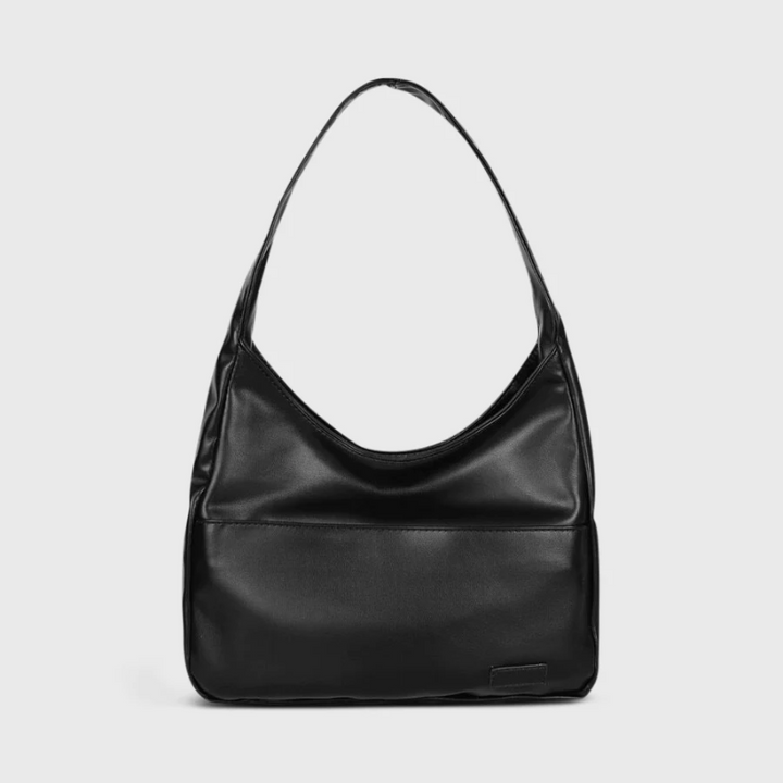Women’s Black Spacious Leather Shoulder Bag