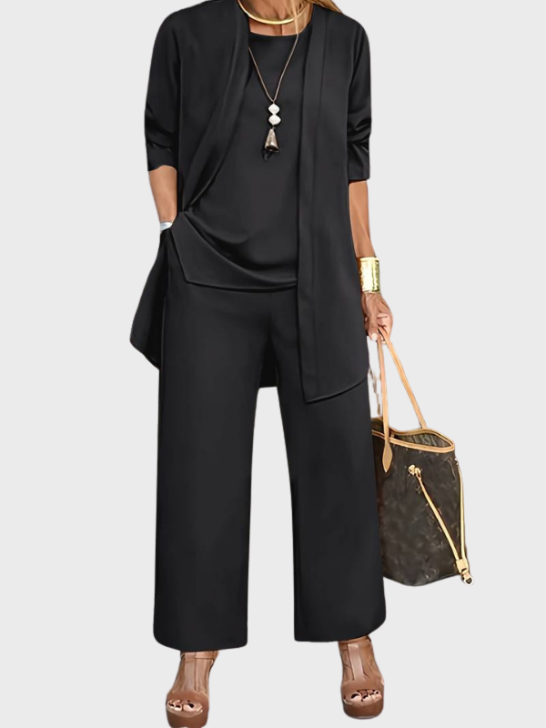 Women’s Three-Piece Lounge Set with Relaxed FIt