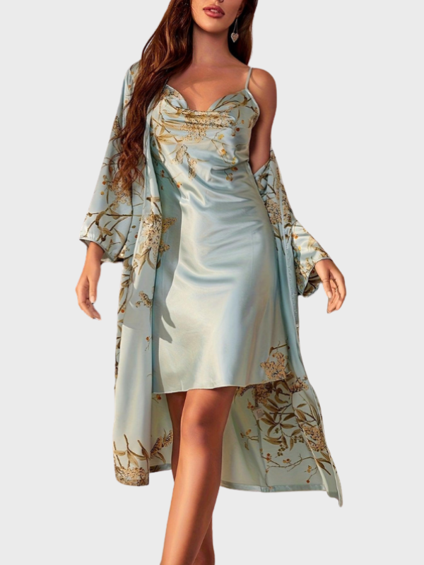 Women’s Long Nightgown 2-Piece Set