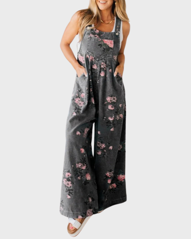 Women’s Casual Printed Pocket Overall