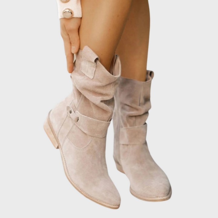 Women’s Mid Calf Boots with Flat Sole