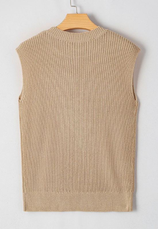 Bella | Women's Western Cowboy Embroidery Round Neck Sleeveless Sweater