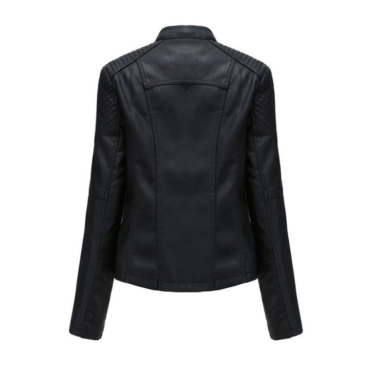 Black Women’s Sleek & Structured PU Leather Jacket