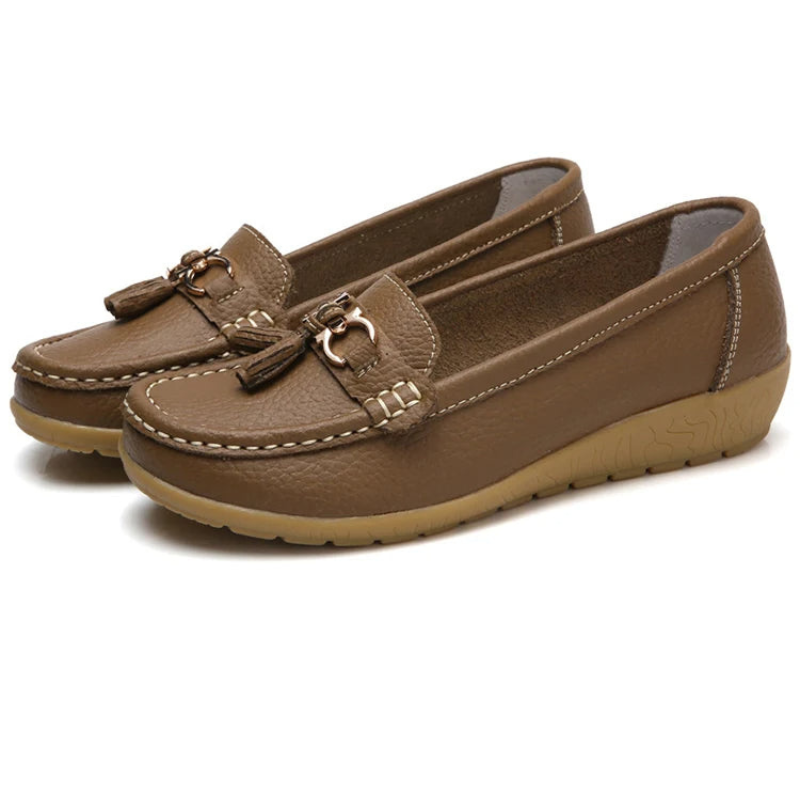 Brown Women’s Classic Comfort Slip-On Ballerinas 