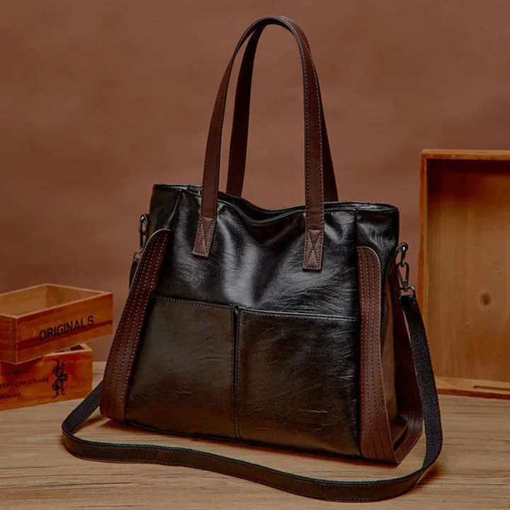 Classic Leather Tote Bag - Long and Short Strap