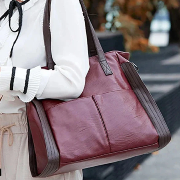 Classic Leather Tote Bag - Long and Short Strap