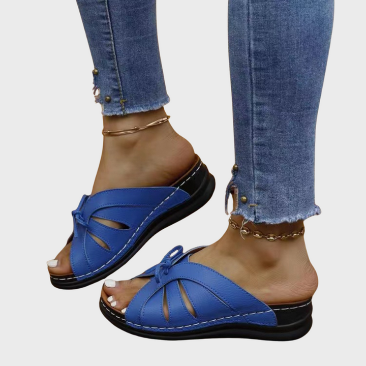 Naomi | Women's Tied Open Toe Low Heel Sandals