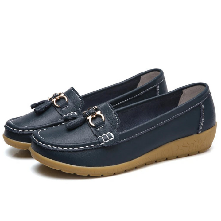 Dark Blue Women’s Classic Comfort Slip-On Ballerinas 