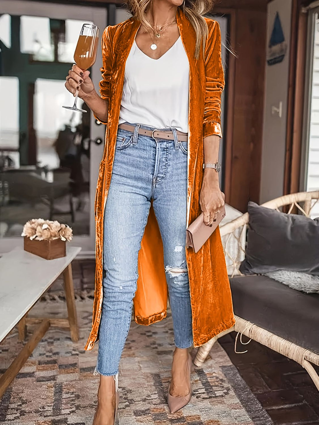 Charlotte | Women's Open Front Long Sleeve Coat