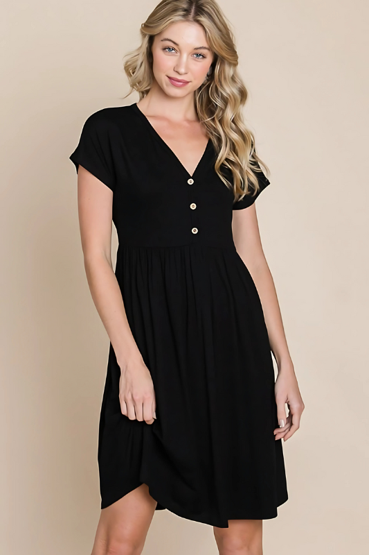 Harper | Women's V-Neck Short Sleeve Dress