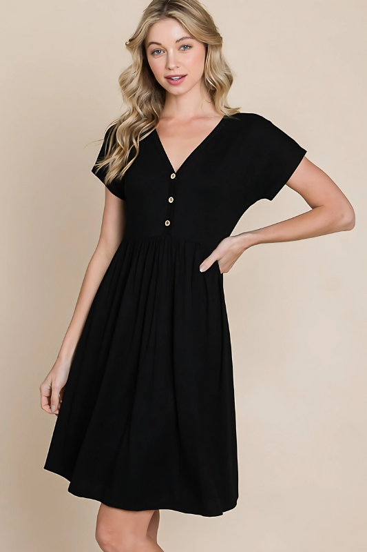 Harper | Women's V-Neck Short Sleeve Dress