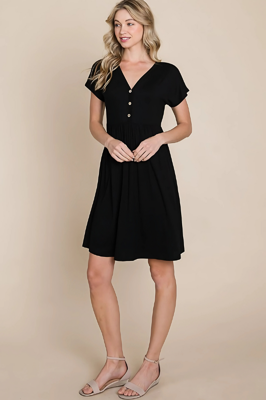 Harper | Women's V-Neck Short Sleeve Dress