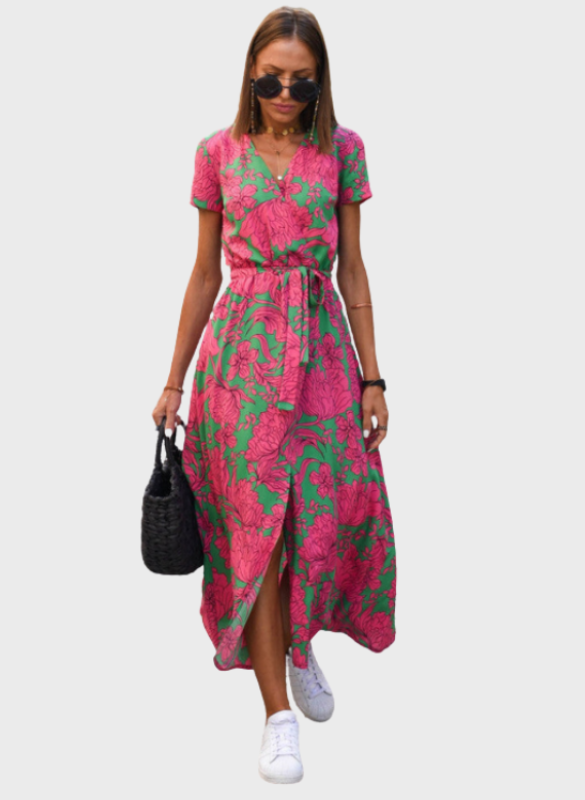 Women’s Floral Summer Dress - Breathable Fabric