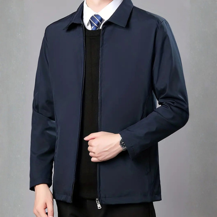 Men's Business Casual Jacket with Lapel Collar
