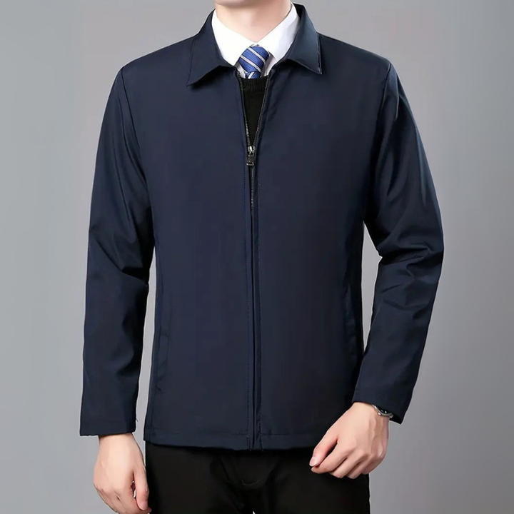 Men's Business Casual Jacket with Lapel Collar