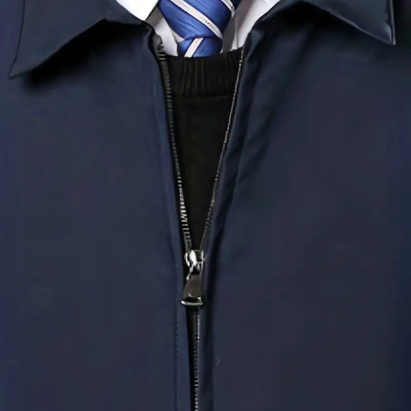Men's Business Casual Jacket with Lapel Collar