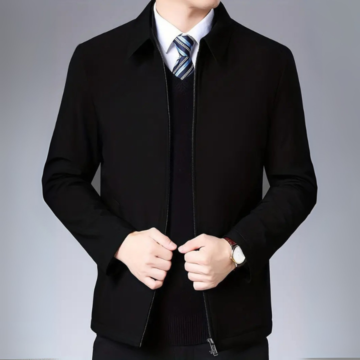 Men's Business Casual Jacket with Lapel Collar
