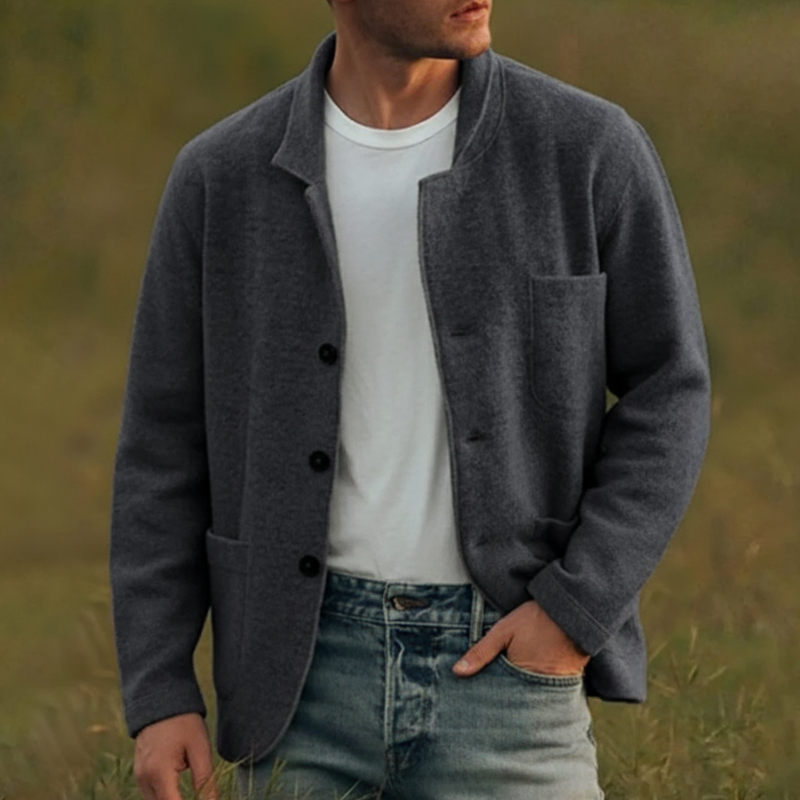 Men's knit cardigan with buttons – Stylish Fit for Semi-Formal Wear