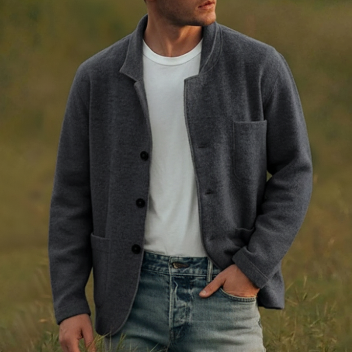 Men's knit cardigan with buttons – Stylish Fit for Semi-Formal Wear