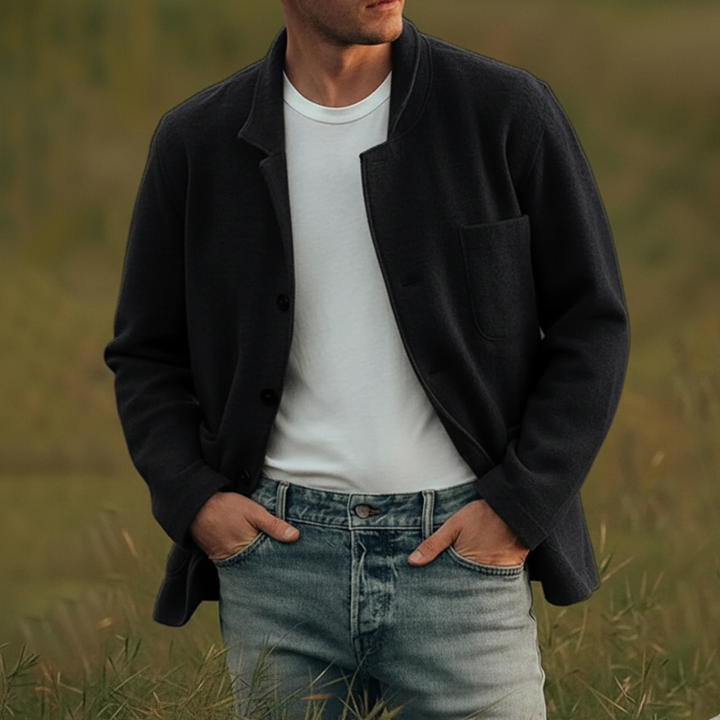 Men's knit cardigan with buttons – Stylish Fit for Semi-Formal Wear