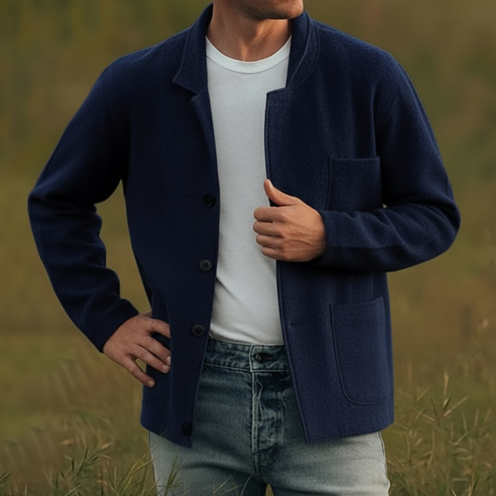 Men's knit cardigan with buttons – Stylish Fit for Semi-Formal Wear
