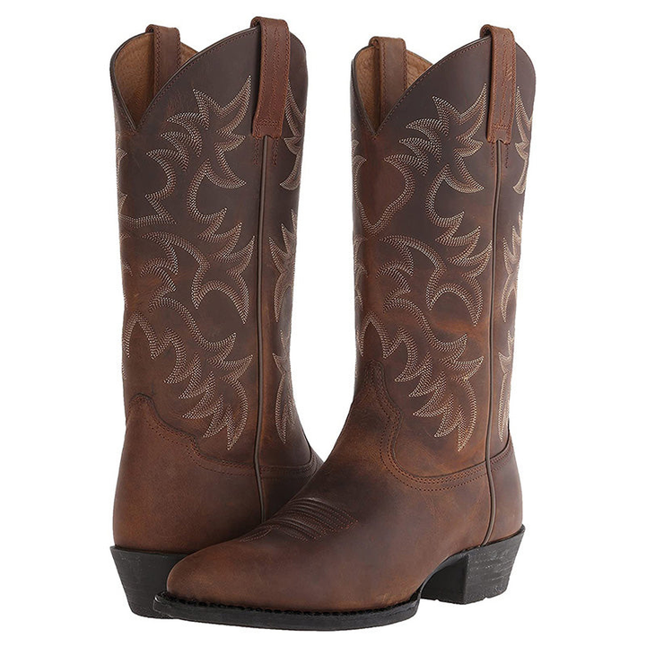 Women's Cowboy Boots – Half-High Western Style with Pointed Toe