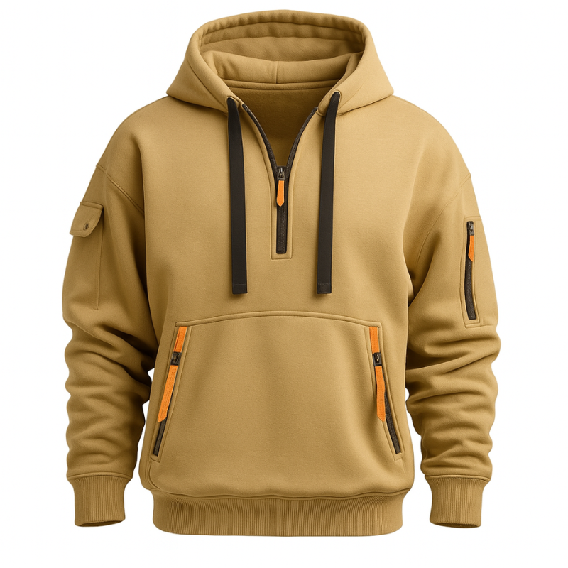 Men's Half Zip Hoodie – Stylish Casual Sweatshirt