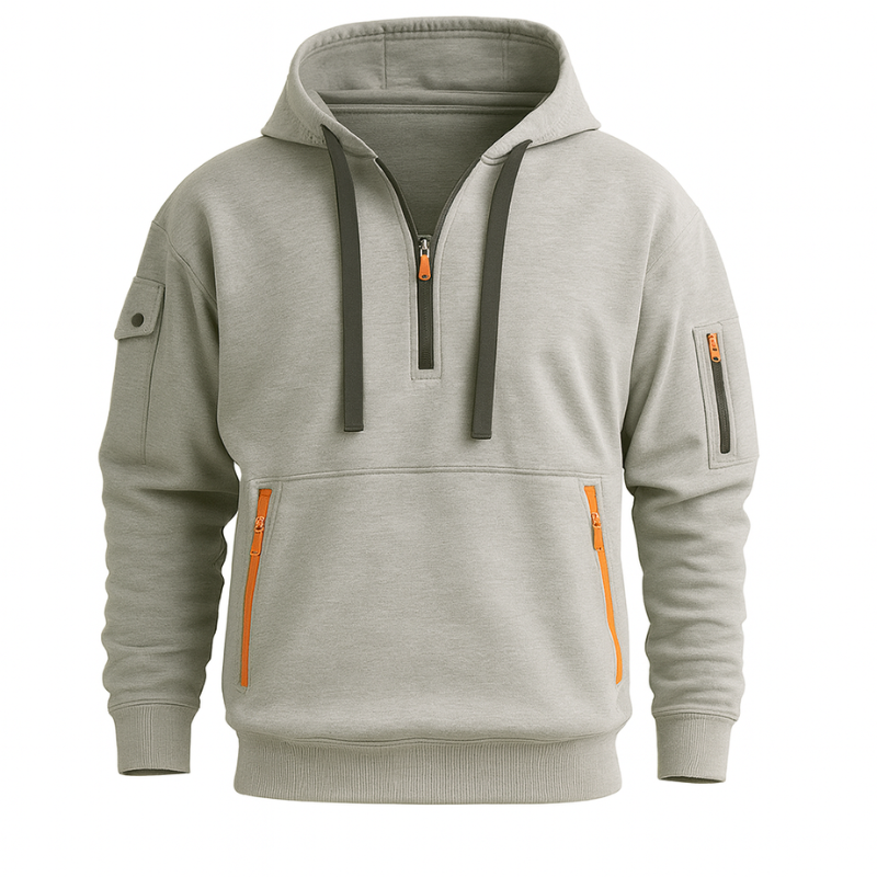 Men's Half Zip Hoodie – Stylish Casual Sweatshirt