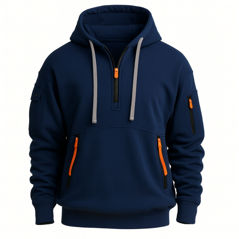 Men's Half Zip Hoodie – Stylish Casual Sweatshirt