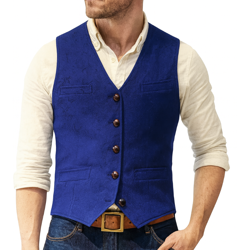 Men's Herringbone Vest – Classic Layer for Casual Style