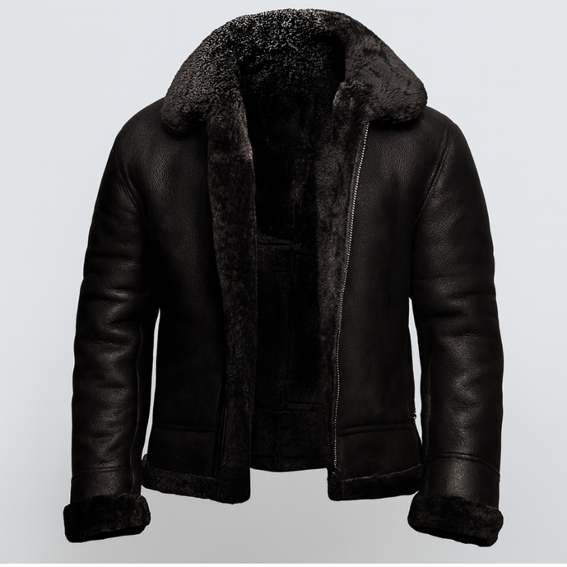 Men's Leather Jacket – Shearling Lined Winter Style