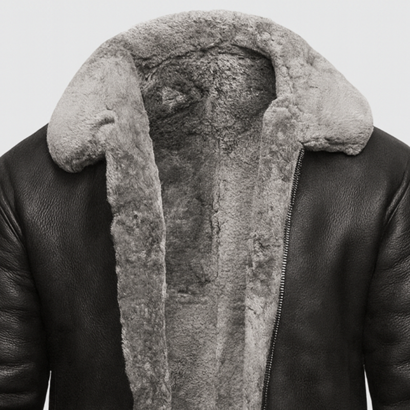 Men's Leather Jacket – Shearling Lined Winter Style