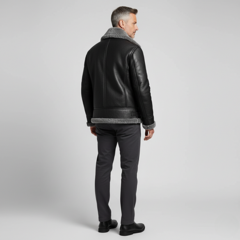Men's Leather Jacket – Shearling Lined Winter Style