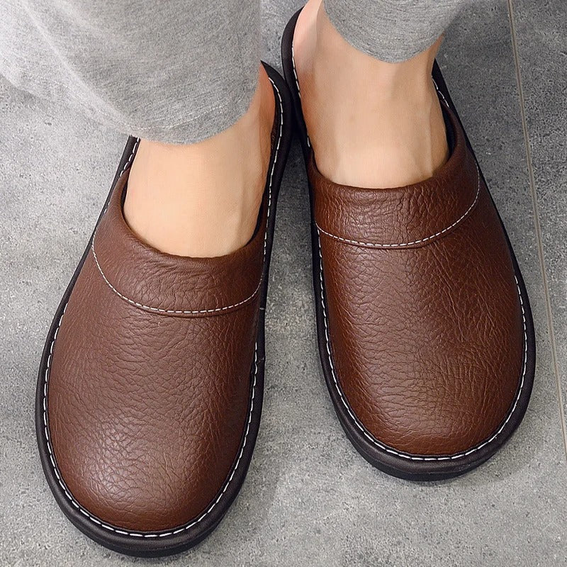 Unisex Leather Slip-on Shoes – Casual Style Footwear