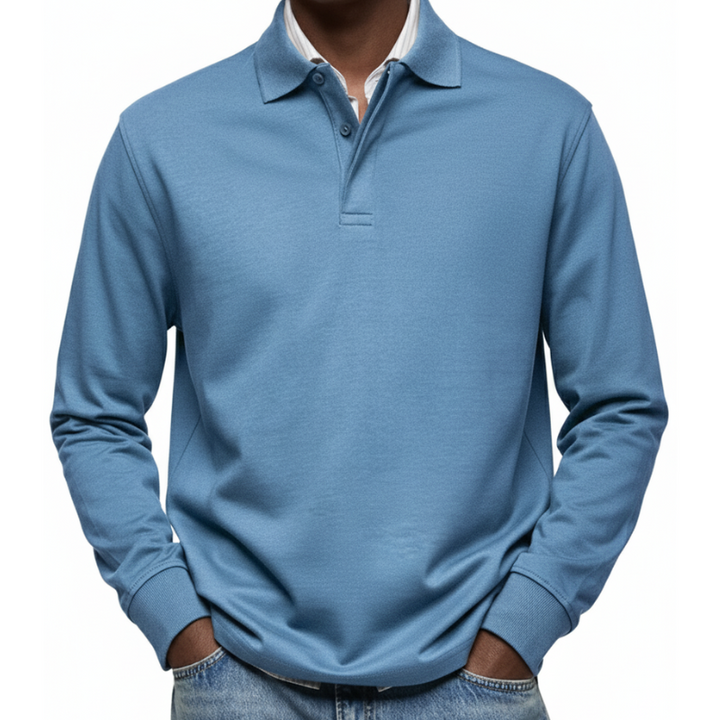 Men's Long Sleeve Polo Shirt – Casual Versatile Style
