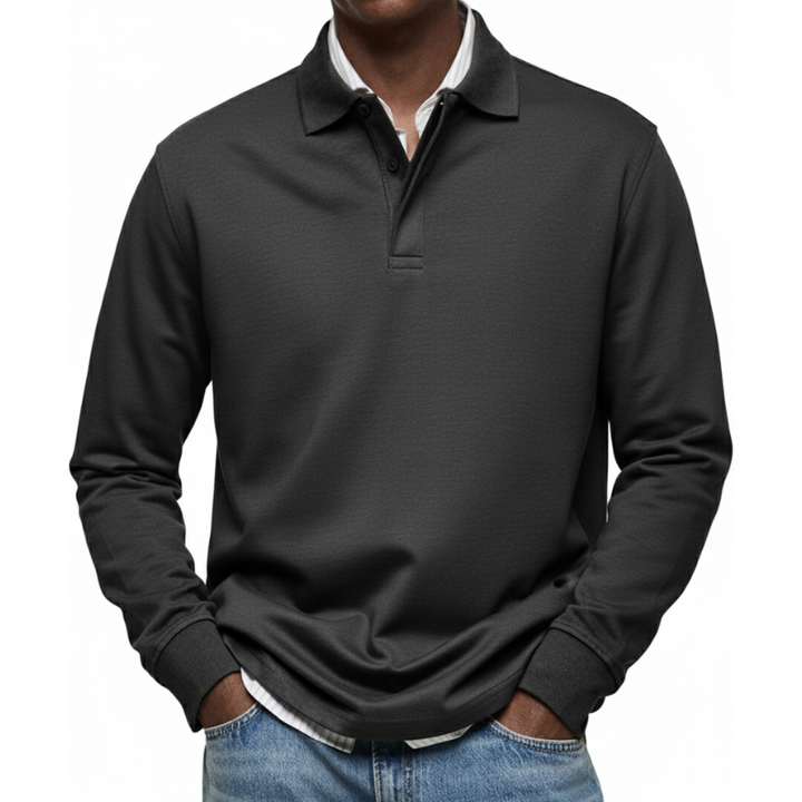 Men's Long Sleeve Polo Shirt – Casual Versatile Style