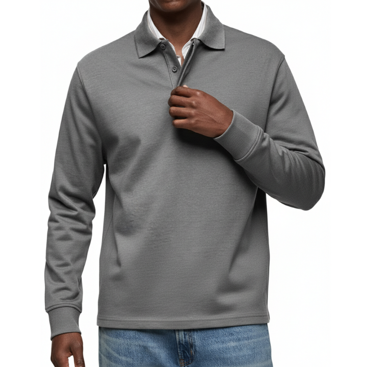 Men's Long Sleeve Polo Shirt – Casual Versatile Style