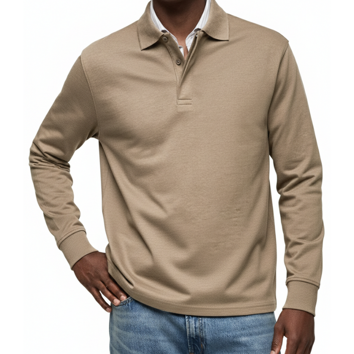 Men's Long Sleeve Polo Shirt – Casual Versatile Style